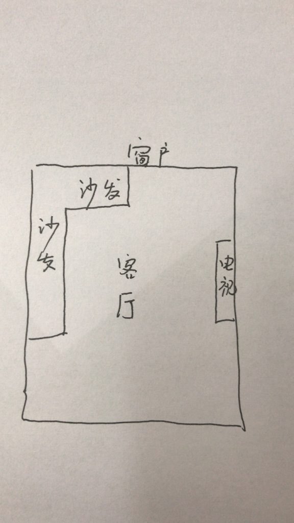 老婆发了两张照片,同样的角度,布局是反的(同样的手机拍摄)